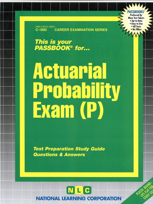 Title details for Actuarial Probability Exam (P) by National Learning Corporation - Wait list